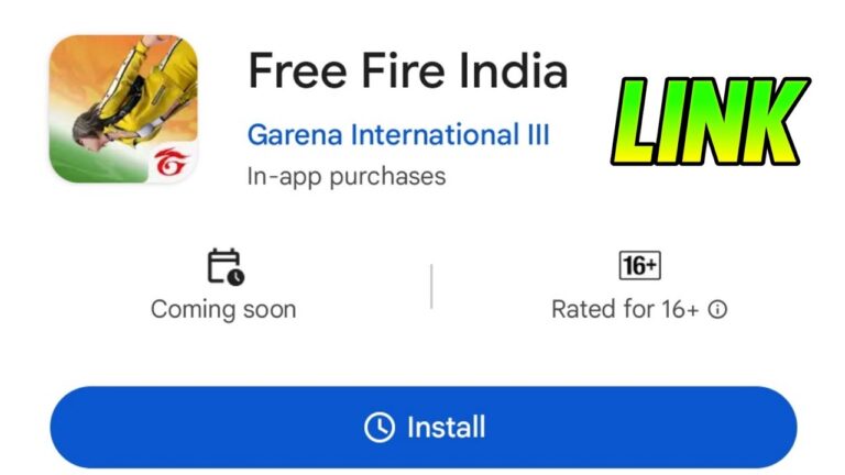 Free Fire India Pre Registration Link