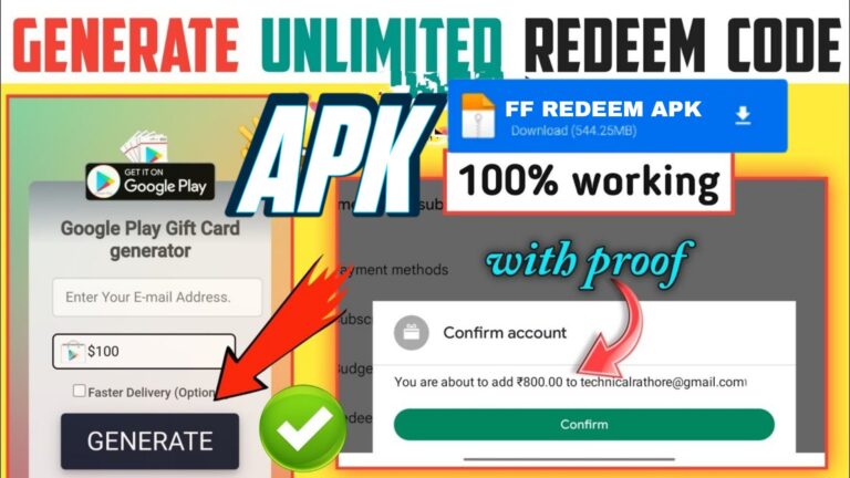 Free Fire Redeem Code Generator Apk Download